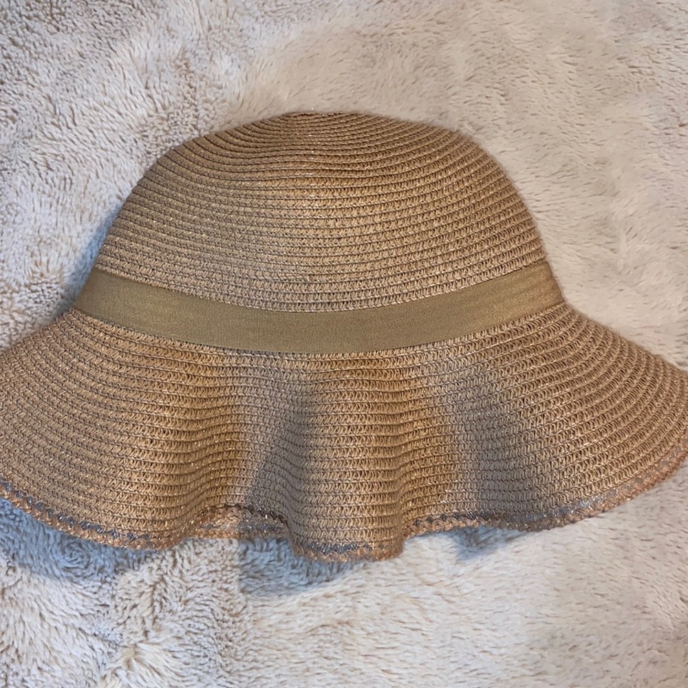 Brown Wicker Beach Hat